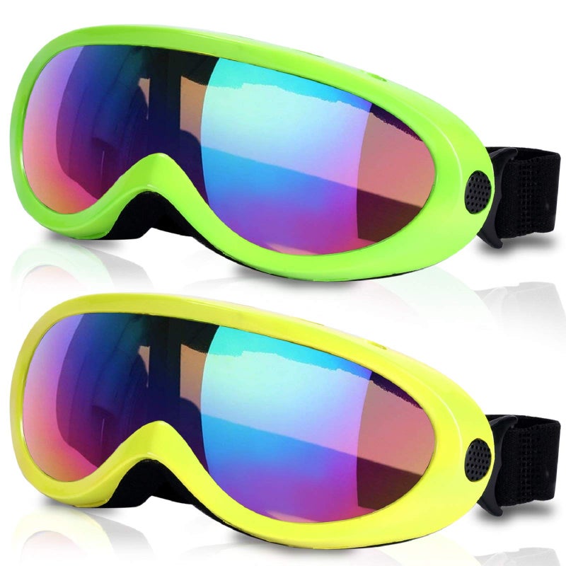 Rngeo Ski Goggles, Pack of 2, Snowboard Goggles for Kids, Boys & Girls, Youth, Men - Image 1